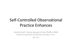 Self-Controlled Observational Practice Enhances