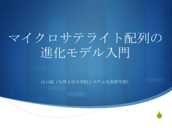 マイクロサテライト配列の定量解析(山口)