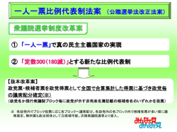 一人一票比例代表制法案