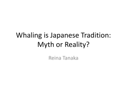Whaling is Japanese Tradition