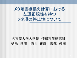 メタ項書き換え計算における単純メタ項の停止性に関する研究
