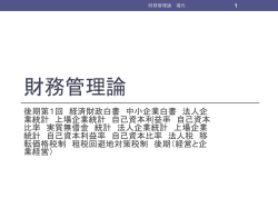 財務管理論後期(1)
