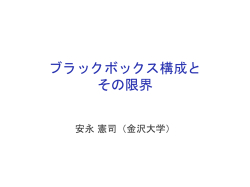 ブラックボックス構成と その限界 安永 憲司（金沢大学） 暗号理論 情報の