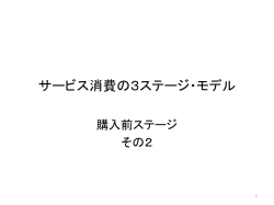 サービス消費の3ステージモデル2 購入前ステージ2