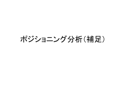 ポジショニング戦略（補足）