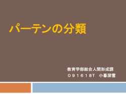 プロジェクト研究Ⅰ パーテンの分類