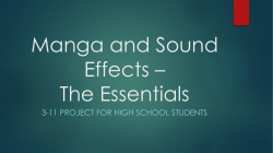 Manga Sound Effects - Introduction for Students
