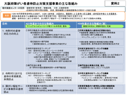 資料2 大阪府障がい者虐待防止対策支援事業の主な取組み