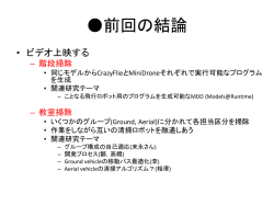 前回の結論 ビデオ上映する 階段掃除 同じモデルからCrazyFlieと
