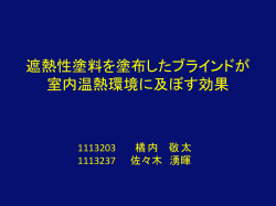 ブラインドの 外側表面赤外放射量 ブラインドの 室内側表面赤外放射量