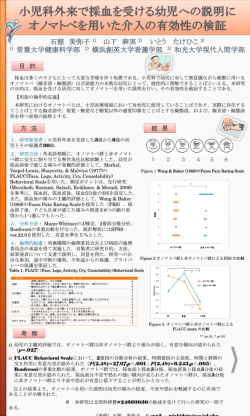 Figure 3. オノマトペ群と非オノマトペ群によるFLACC score の比較 目 的