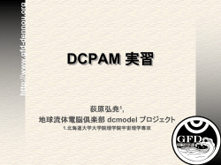 DCPAM のソースがあるディレクトリまで移動して