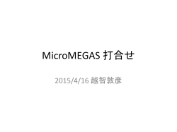 MicroMEGAS - Indico