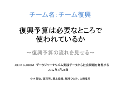 復興予算の需供給最適化