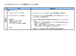 ⑱ビジネスコミュニケーション研修カリキュラム