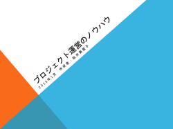 プロジェクトリーダー ・外務的な役割
