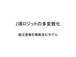 2項ロジットの多変数化と選択肢固有の魅力度