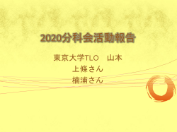 2010年度活動報告 2020分科会
