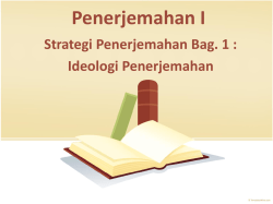 Ideologi Penerjemahan