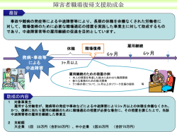 中途障害者等の雇用継続の促進を目的としています。