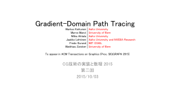 Gradient-Domain Path Tracing Markus Kettunen