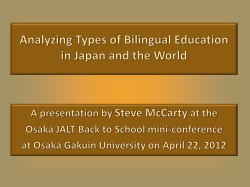 Types of Bilingual Education