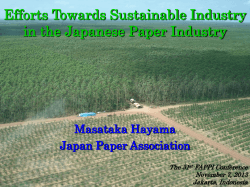 Forest Plantation Area by the Japanese Paper Industry