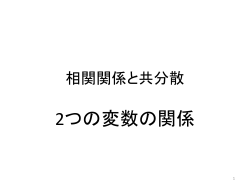 共分散と相関係数