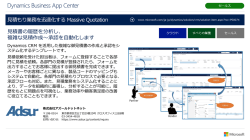 Dynamics Business App Center Dynamics CRM を活用した複雑な御