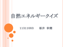 自然エネルギークイズ 11311003 板井 秋穂