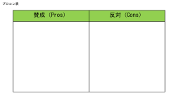 賛成（Pros） 反対（Cons） プロコン表