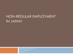 Regular Employment in Japan - Graduate School of Arts and Letters