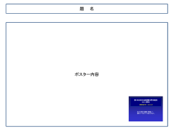 様式2-B：発表ポスターサンプル