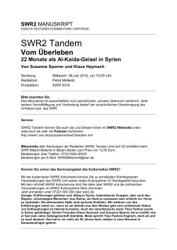 SWR2 Tandem