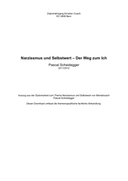 Diplomarbeit - Narzissmus, der Weg zum Ich