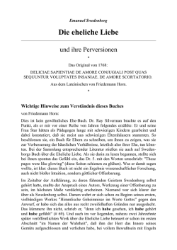 Die eheliche Liebe und ihre Perversionen