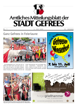 Amtliches Mitteilungsblatt der Stadt Gefrees