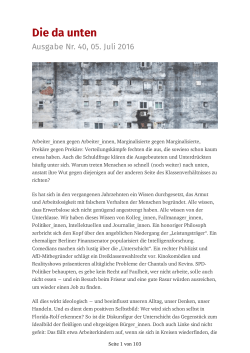 kritisch-lesen.de - Ausgabe: Nr. 40 vom 05. Juli 2016