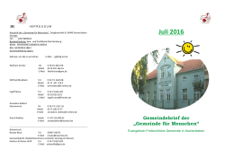 Gemeindebrief für Juli - Gemeinde für Menschen.de