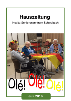 Hauszeitung - Novita Leben im Alter GmbH