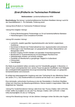 (Erst-)Prüfer/in im Technischen Prüfdienst