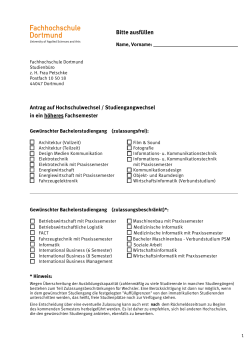 Bitte ausfüllen - Fachhochschule Dortmund