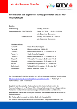 Informationen zum Bayerisches Turnerjugendtreffen und zur KTO
