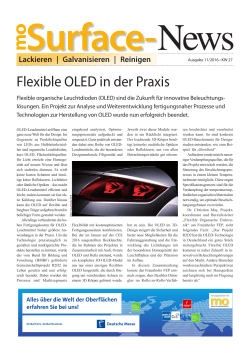 Surface-News 11/2016 - mo - Magazin für Oberflächentechnik