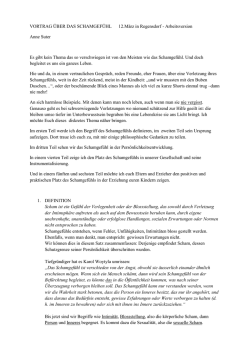 VORTRAG &Uuml;BER DAS SCHAMGEF&Uuml;HL Script
