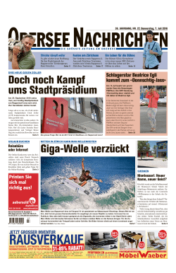 Obersee Nachrichten, 7.7.2016