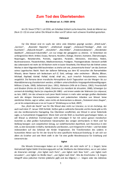 Nachruf von Professor Daniel Krochmalnik