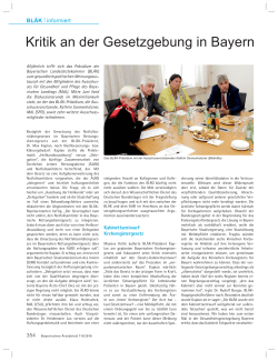Kritik an der Gesetzgebung in Bayern