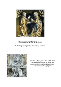 1 Heimsuchung Mariens (2. Juli) - Katholische Kirchengemeinde