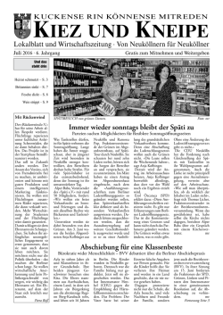 Immer wieder sonntags bleibt der Sp&auml;ti zu Abschiebung f&uuml;r eine